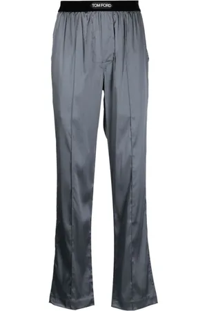 Tom Ford Wide Trousers, male, , S, Logo Waist Pyjama Trousers