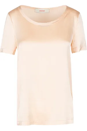 Jucca Blouses, female, , M, Silk Sleeveless Round Neck T-shirt