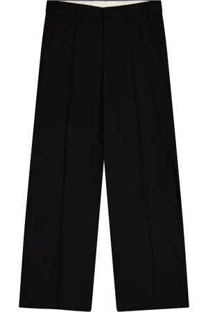 LANEUS Straight Trousers, male, , XL, Wide leg trousers with double pleats