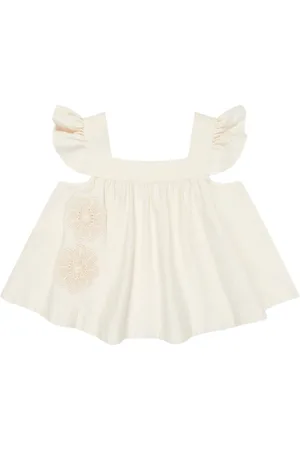ZIMMERMANN Blouses, female, , 12 Y, Girls Halliday Denim Top