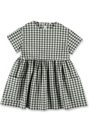 Il gufo Dresses, female, , 10 Y, Checkered Seersucker T-shirt Dress
