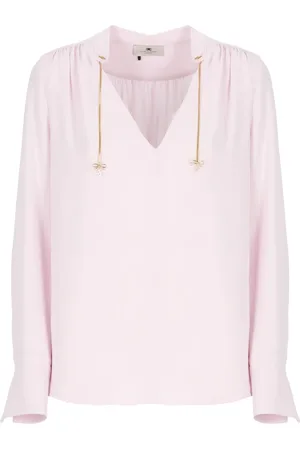 Elisabetta Franchi Blouses, female, , XL, Georgette Shirt With Charms