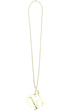 Carolina Herrera Gold Initials Pendant Necklace Chic Style