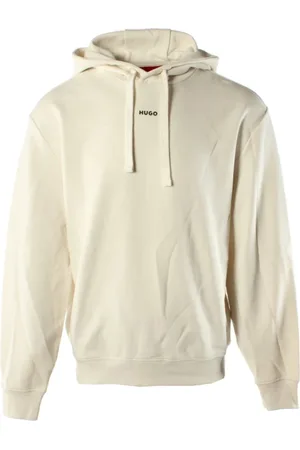 HUGO BOSS Hoodies, male, , S, Ivory Cotton Jumper
