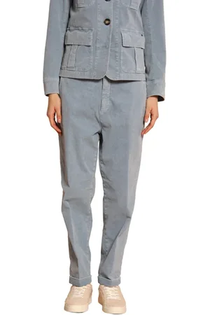 Masons Chinos, female, , XS, Velvet Striped Relaxed Fit Chino Trousers