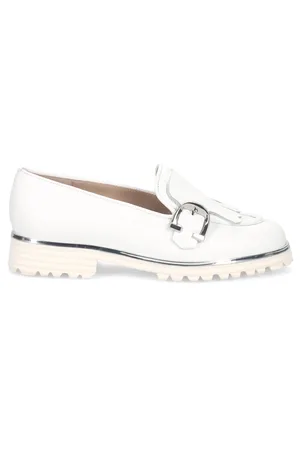 SANGIORGIO Loafers, female, , 4 UK, Leather Moccasin with Fringe