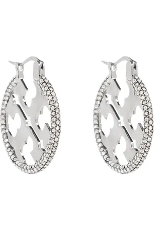 Tory Burch Earrings, female, , ONE SIZE, Miller Pavé Hoop Earrings