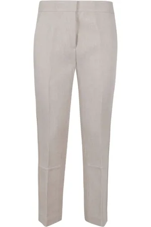 Tory Burch Chinos, female, , S, Grey Viscose Trousers
