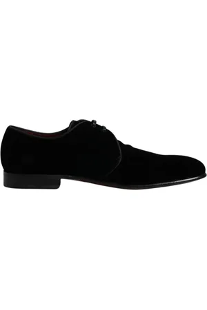 Dolce & Gabbana Business Shoes, male, , 9 UK, Velvet Leather Lace Up Shoes