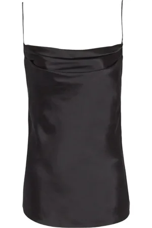 Balmain Sleeveless Tops, female, , XS, Satin Draped Top