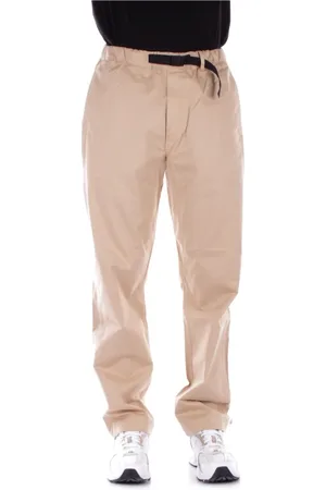 Woolrich Straight Trousers, male, , S, Sand Trousers with Logo Side Pockets