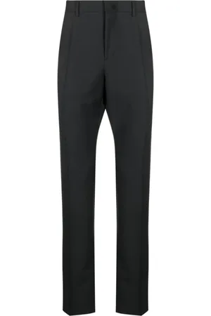 VALENTINO GARAVANI Wool and Mohair Trousers with Pressed Crease