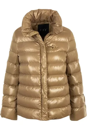 FAY Quilted Jacket with High Collar