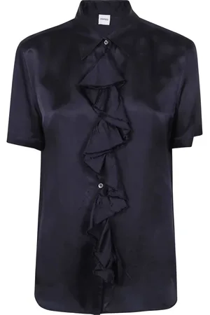 Aspesi Shirts, female, , XS, Ruffled Front Button Asymmetric Shirt