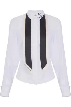 Elisabetta Franchi Shirts, female, , S, Cotton Poplin Shirt with Logo