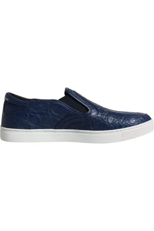 Dolce & Gabbana Crocodile Leather Trainers with Rubber Sole