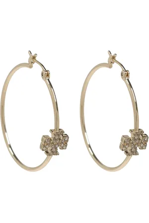 Tory Burch Earrings, female, , ONE SIZE, Eleanor Pavé Hoop Earring