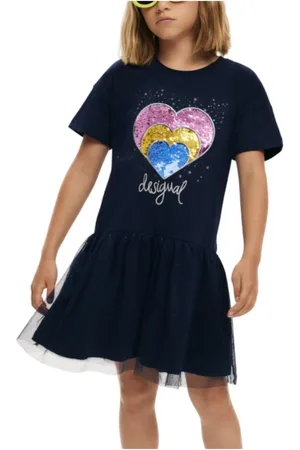 Desigual Dresses, female, , 14 Y, Heart Print Party Dress