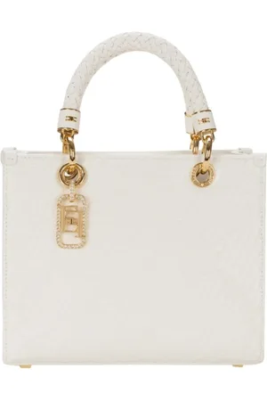 Elisabetta Franchi Handbags, female, , ONE SIZE, Small Jacquard Tote with Charms