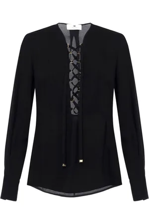 Elisabetta Franchi Shirts, female, , L, Georgette Shirt with Regular Fit