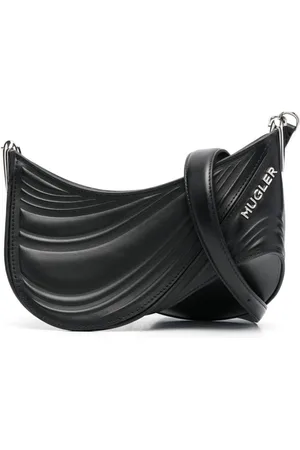 MUGLER Small Spiral Curve 01 Embossed Crossbody Bag