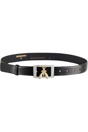 Patrizia Pepe Belts, female, , M, Hammered Leather Belt with Fly Rivet