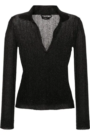 Tom Ford V-neck Knitwear Polo Style