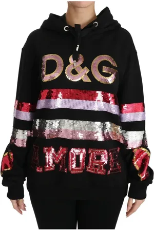 Dolce & Gabbana Sequined Hooded Pullover Jumper