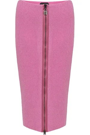 Tom Ford Midi Skirts, female, , S, Knit Pencil Skirt with Zip
