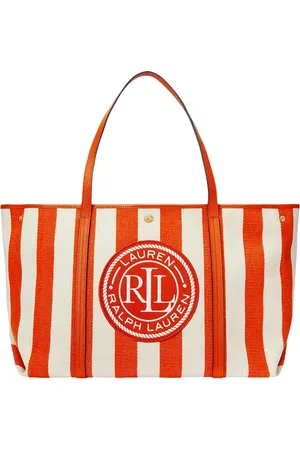 Ralph Lauren Tote Bags, female, , ONE SIZE, Striped Herringbone Large Emerie Tote