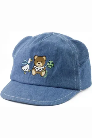 Moschino Hats & Caps, unisex, , 50 CM, Denim Baseball Cap with Teddy Ears