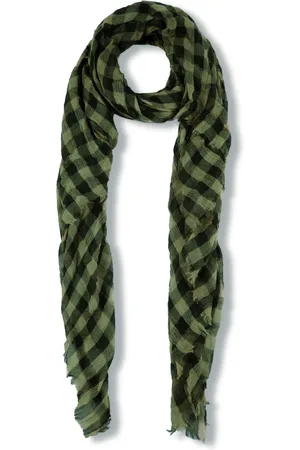 Cortana Checkered Cashmere Silk Scarf