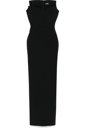 Solace Strapless Dress with Rear Slit