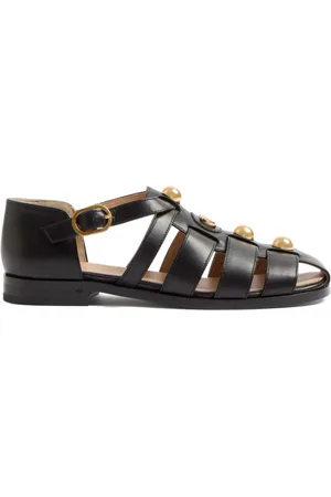 VALENTINO GARAVANI VLogo Sandals with Pearl Detailing