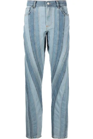MUGLER Straight Jeans, female, , S, Spiral Straight-Leg Jeans