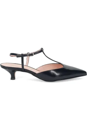 SANGIORGIO Leather Spool Heel Shoes