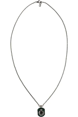 Dolce & Gabbana Silver Shield Pendant Necklace