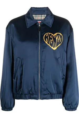 Kenzo Bomber Jackets, female, , M, Heart Patch Zip-Up Jacket