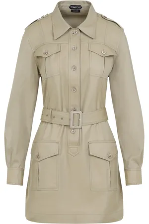 Tom Ford Shirt Dresses, female, , S, Belted Safari Mini Dress