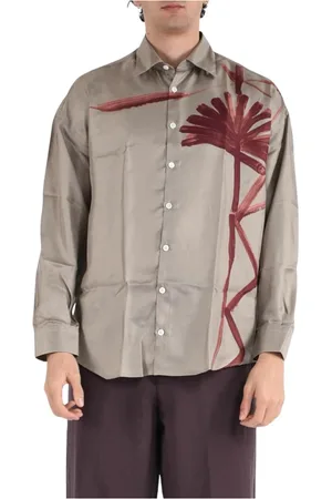 COSTUMEIN Casual Shirts, male, , 2XL, Silk Patterned Shirt