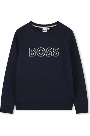 HUGO BOSS Sweatshirts, male, , 16 Y, Crewneck Sweatshirt with Logo Print