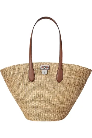 Ralph Lauren Tote Bags, female, , ONE SIZE, Natural Straw Extra Large Tanner Tote Bag