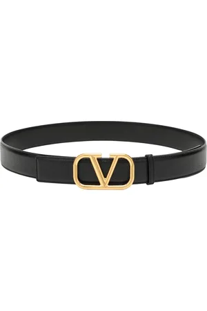 VALENTINO GARAVANI Belts, male, , 105 CM, Vlogo /gold leather belt