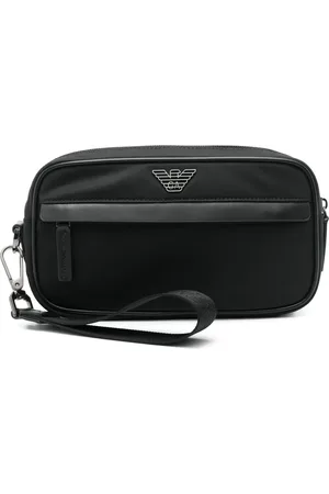 Emporio Armani Toilet Bags, male, , ONE SIZE, Beauty Zipper Wristlet Clutch