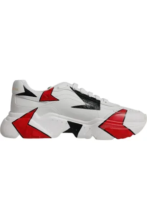 Dolce & Gabbana Sneakers, male, , 12 UK, Hand Painted Leather Trainers Red White