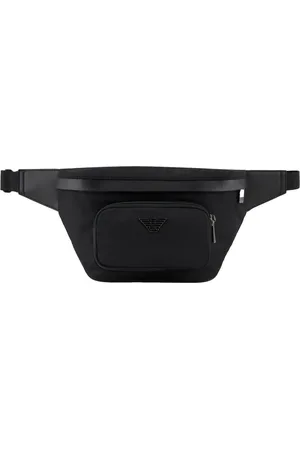 Emporio Armani Nylon Crossbody Bag with Leather Details