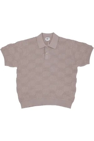 Obey Polo Shirts, male, , M, Short Sleeve Polo Jumper Silver Grey