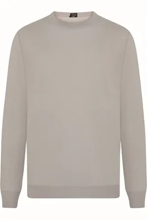 Kiton Sweatshirts, male, , S, Ribbed Crewneck Cotton Jumper