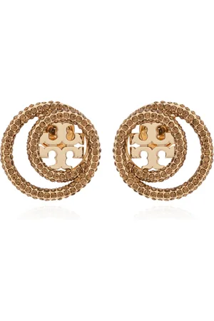 Tory Burch Earrings, female, , ONE SIZE, Miller Pavé Double Ring Stud Earrings