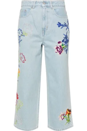 Kenzo Cropped Jeans, female, , W27, Cropped Wide Leg Jeans
